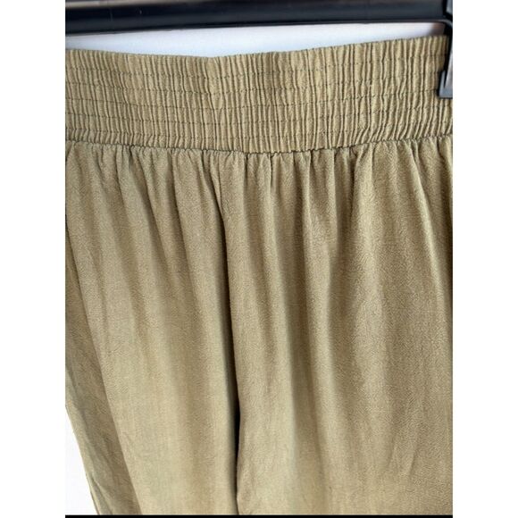 ANRABESS Linen Pants Boho Wide Leg High Waist Lounge Cropped S Lagenlook - Picture 6 of 12